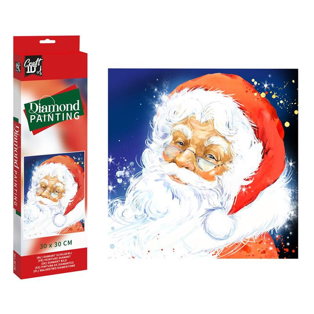 Grafix craft id diamond painting xmas kerstman 30x30cm