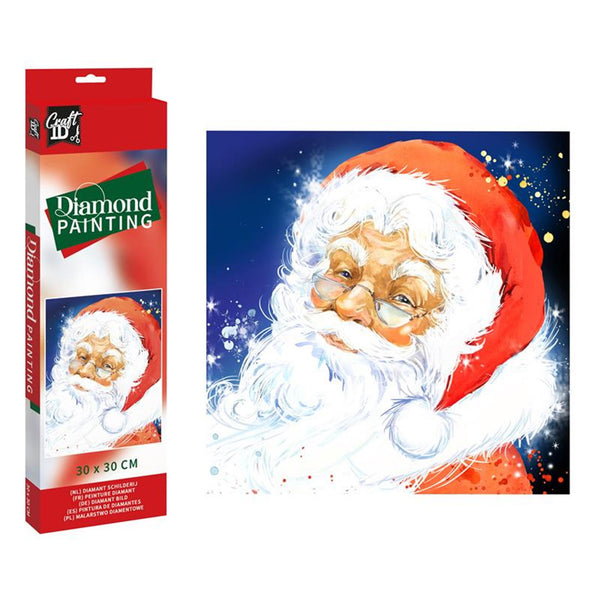 Grafix craft id diamond painting xmas kerstman 30x30cm