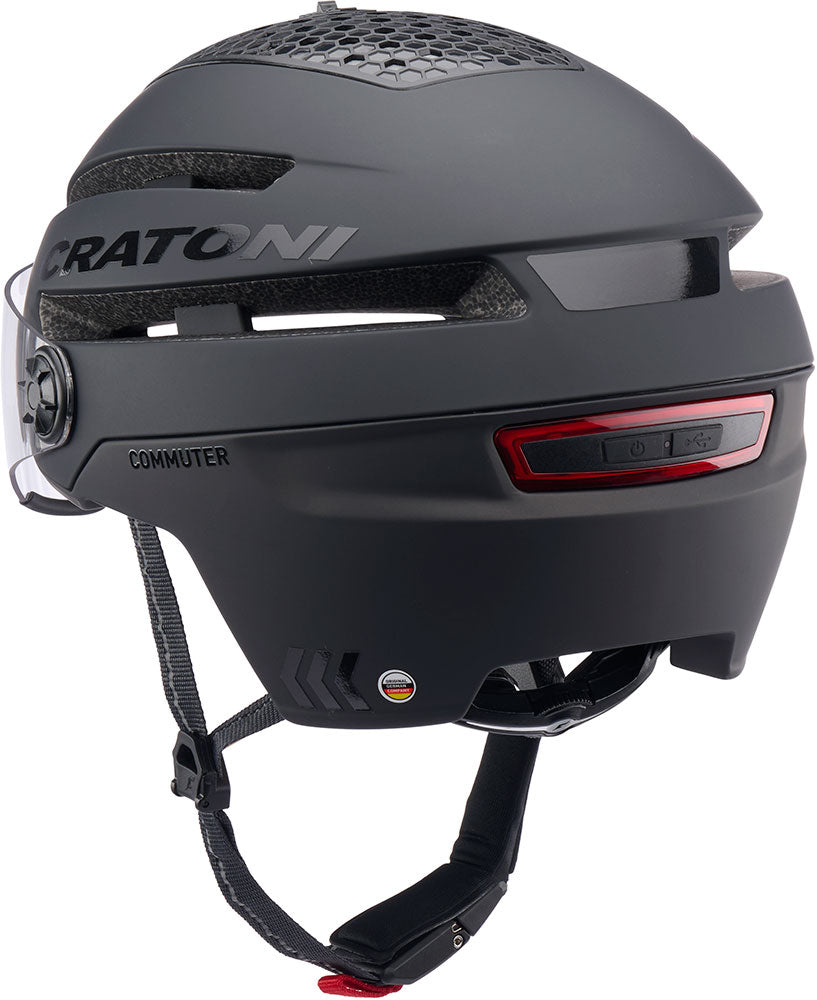 Cratoni helm commuter zwart mat sm