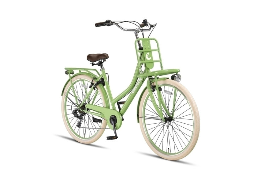 Crown berlin 28 inch 53 cm dames 7v v-brakes lichtgroen