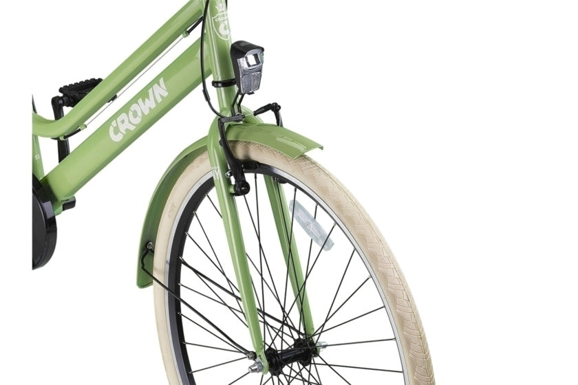 Crown new york 28 inch 53 cm dames 7v v-brakes groen