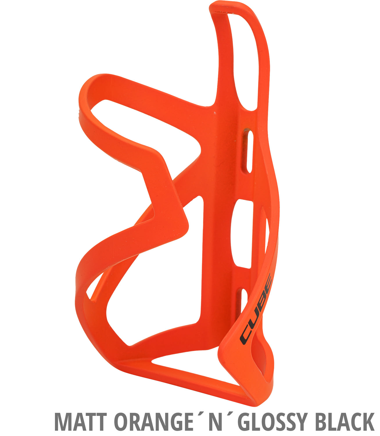 Cube hpp-sidecage bottle cage right | matt light grey´n´glossy black