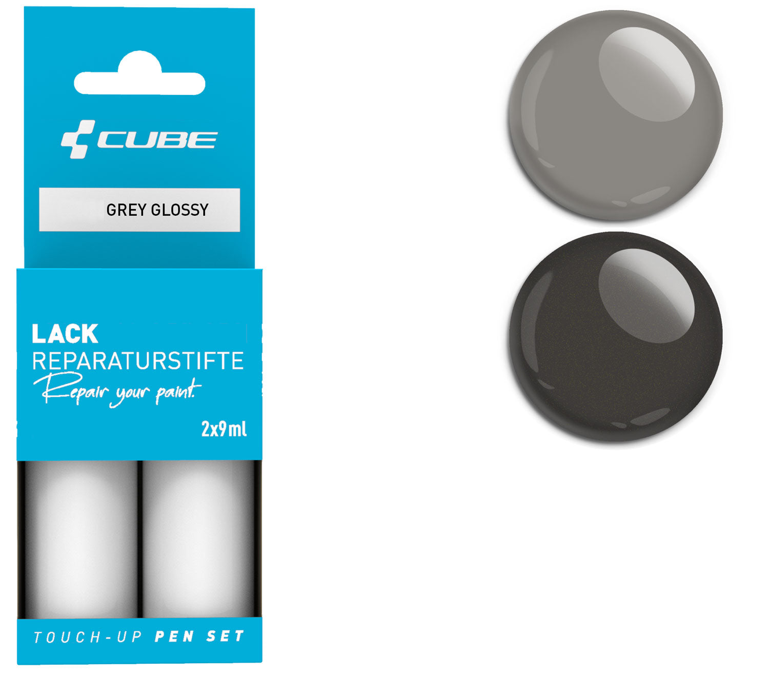 Cube touch-up pen set grey glossy | #2328