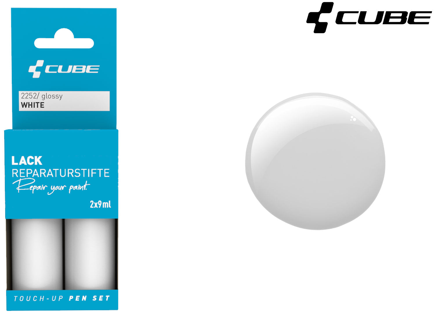 Cube touch-up pen set white | glossy