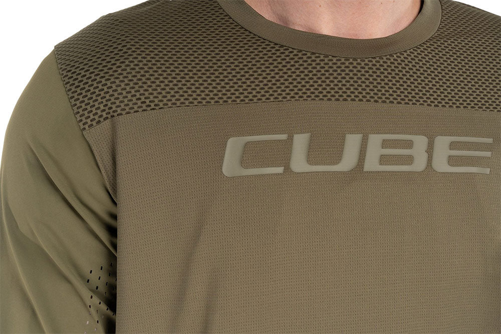 Cube round neck pro tm - mtb long sleeve jersey | xxl