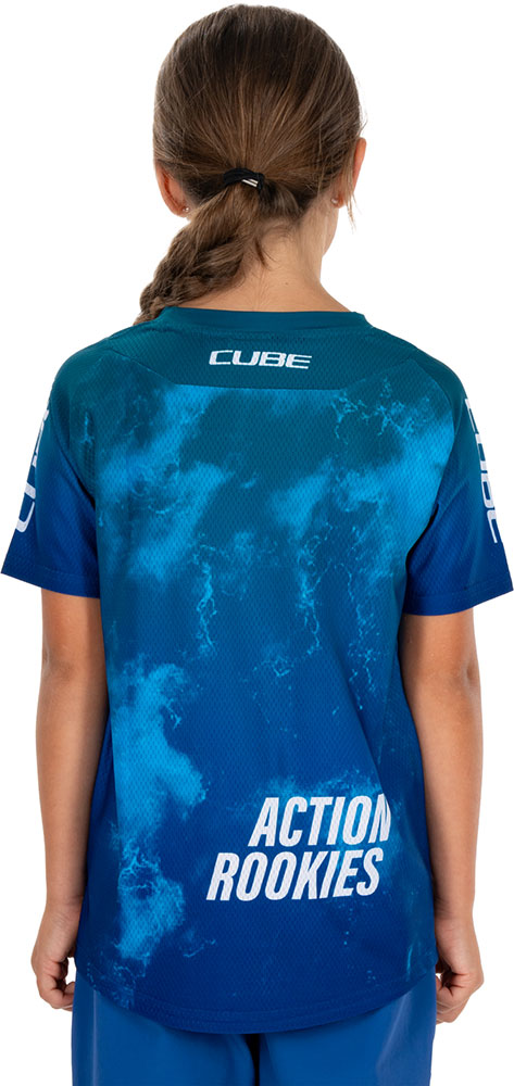 Cube rookie x actionteam - kid's mtb jersey | xs (98 104)