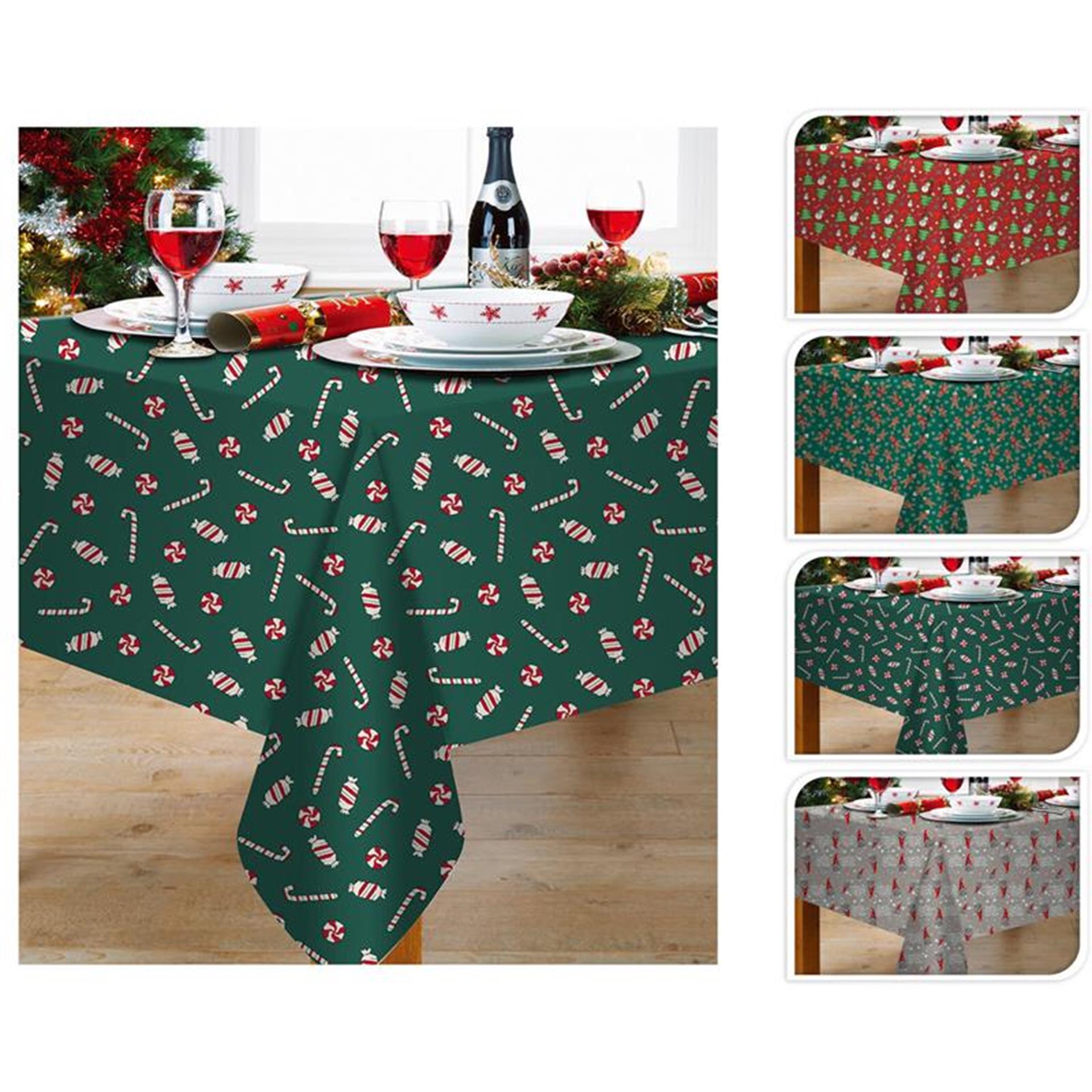 Home styling tafelkleed kerstmotief 130x180cm