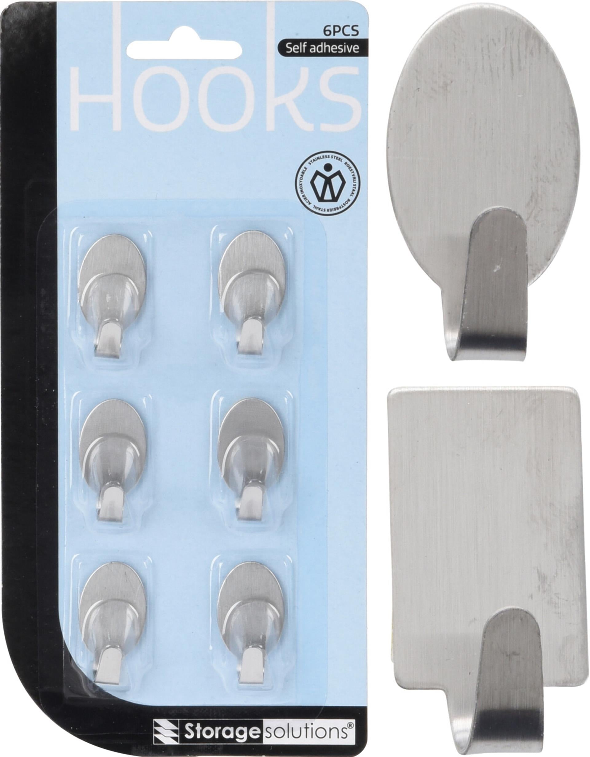 Haakjes RVS set 6 2 assorti