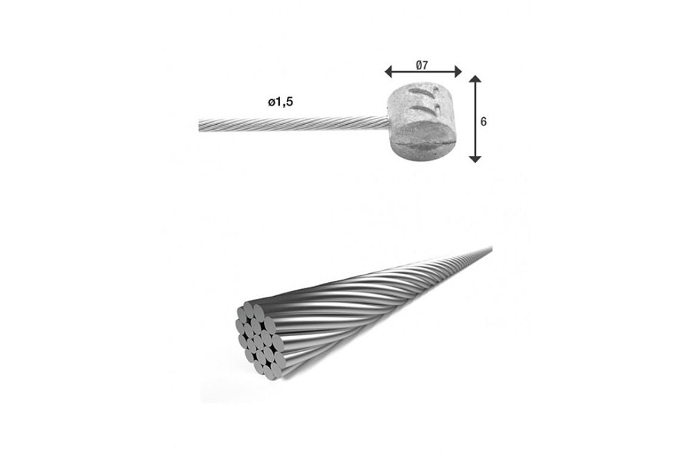 Xlc kabel rem v binnen 0.90 ton brx85
