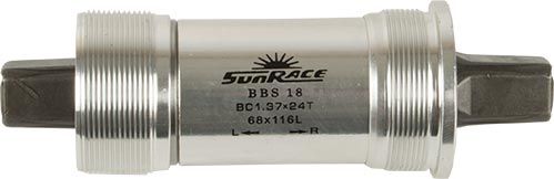 Sunrace trapas 68 116 mm aluminium bbs18-116