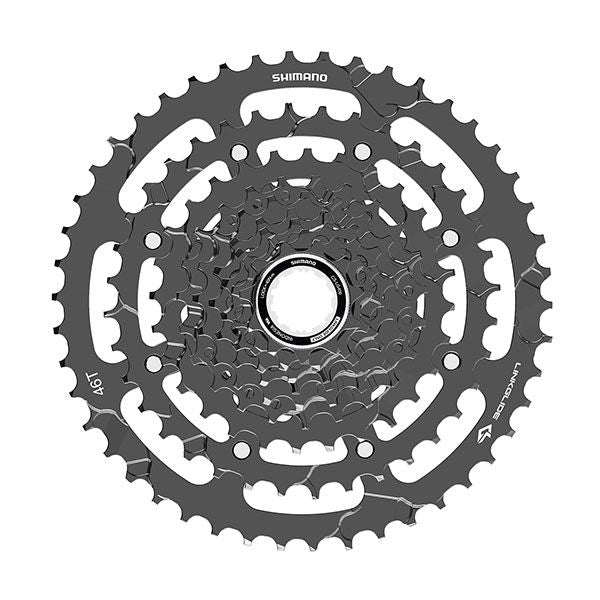 Shimano cassettekeuen 9v 11-46t cs-lg300 zwart