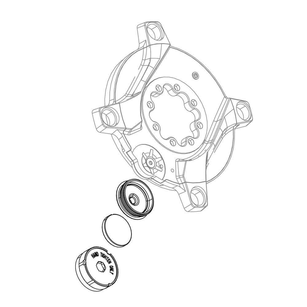 Quarq red axs d1 v2 2x batterij afdekkap