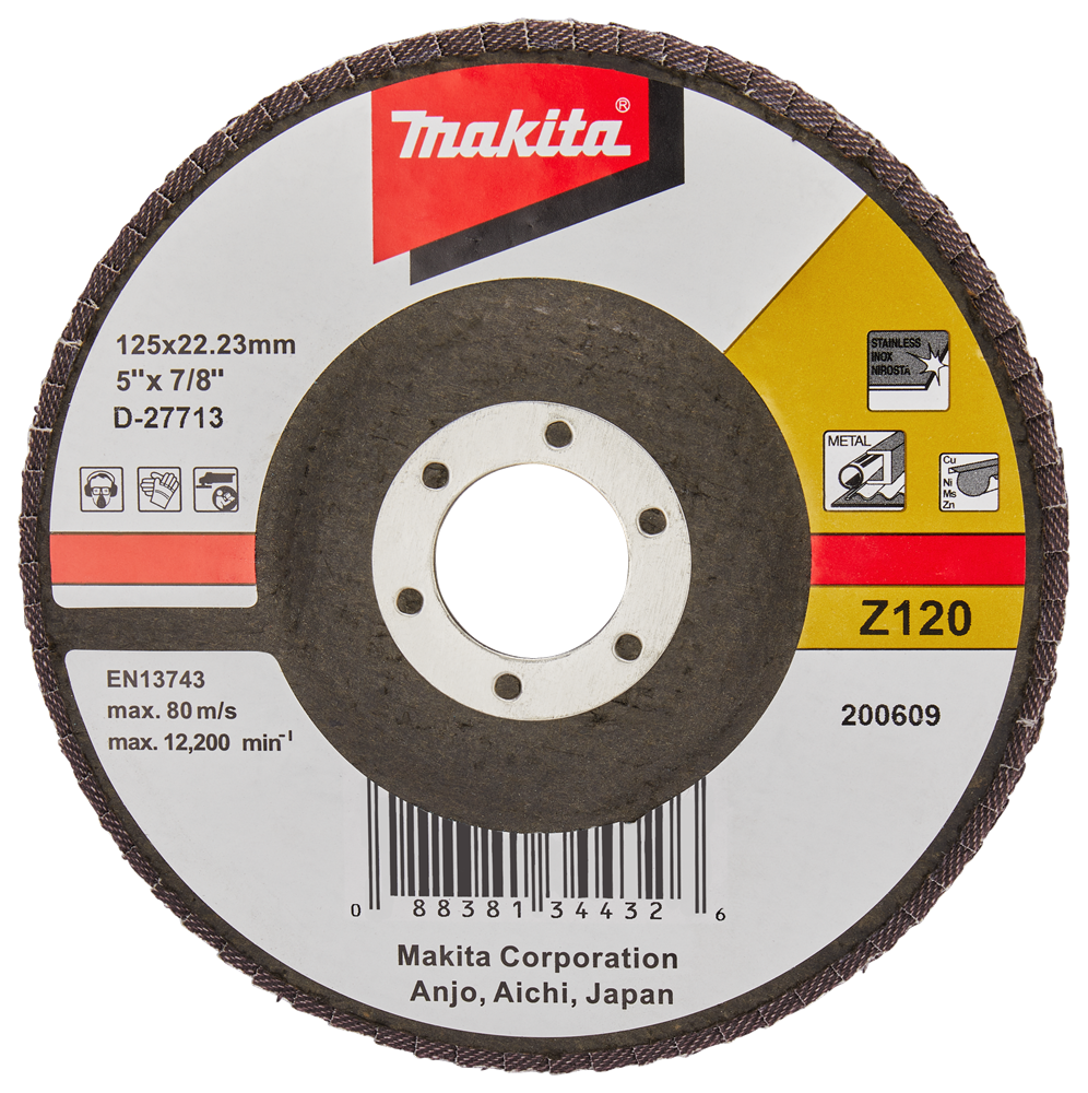 Makita accessoires lamellenschuurschijf 125mm z120 - d-27713 d-27713