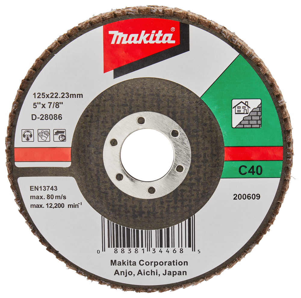 Makita accessoires lamellenschuurschijf 125mm c40 - d-28086 - d-28086