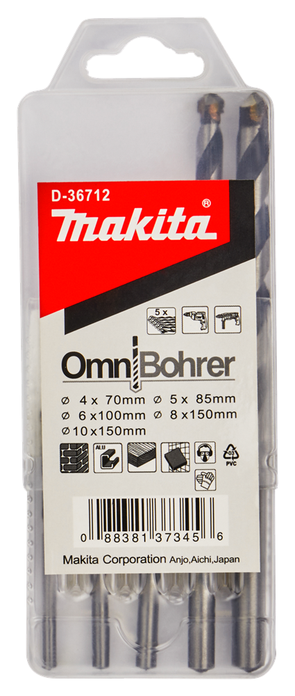 Makita accessoires multiborenset 5-delig - d-36712 d-36712