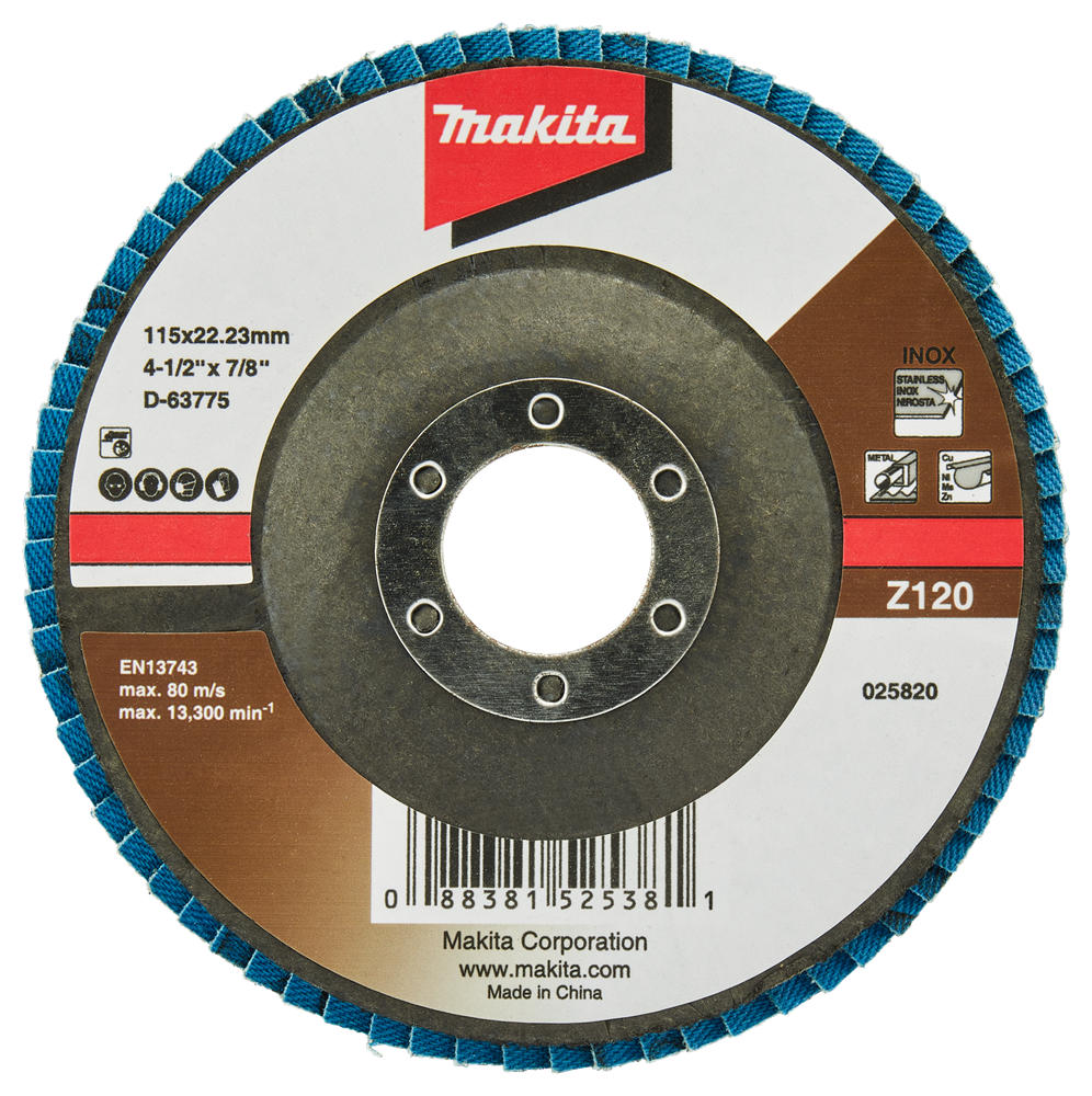 Makita accessoires lamellenschuurschijf 115mm z120 - d-63775 d-63775