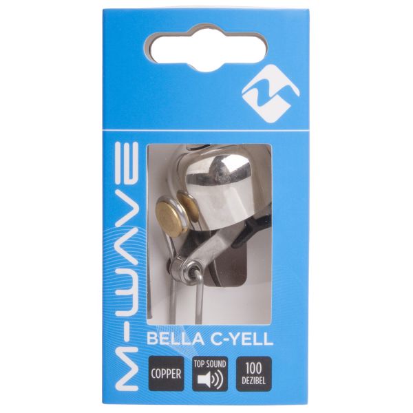 M-Wave Bella C-Yell Mini sonnette cuivre argenté, diamètre 30mm