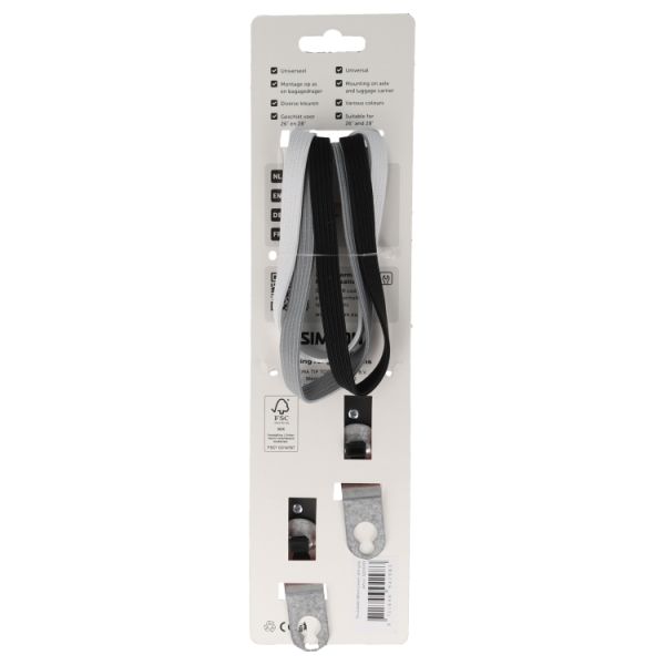 Simson triobinder 60cm - zwart wit grijs