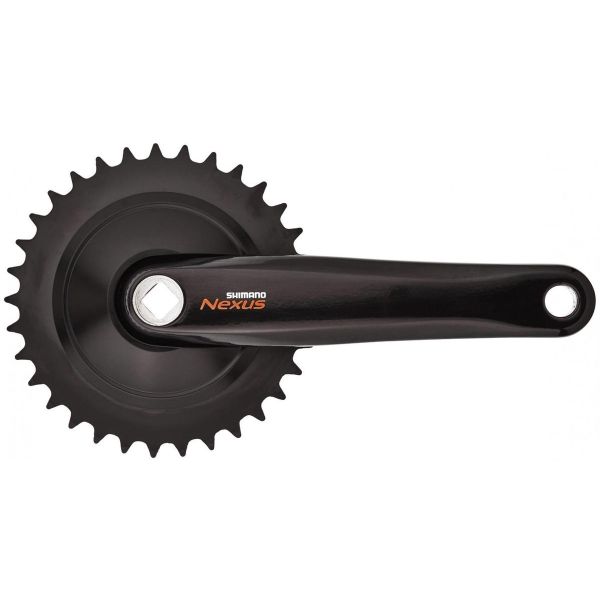 Shimano cues fc-c6000 crankstel 33t - 170 mm - vierkant - voor cityfiets trekkingfiets - zwart