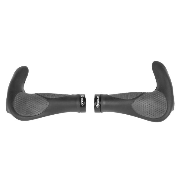 Velo handvatset m-wave ergogel d3 bar met gelvulling en klem - zwart grijs