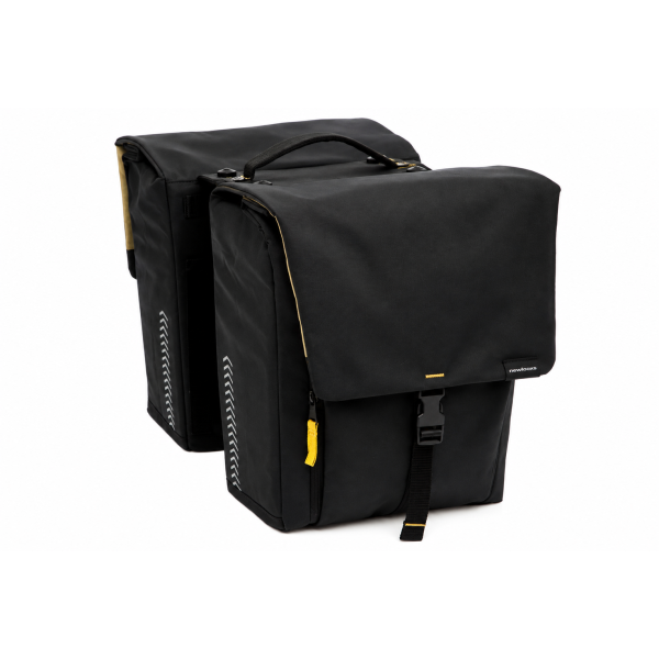 Newlooxs dubbele fietstas new looxs tulum mik 2.0 - 32 liter, zwart