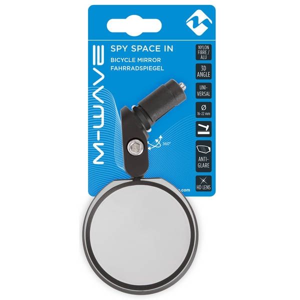 Rétroviseur de vélo M-Wave Spy Space - monté dans le tube du guidon