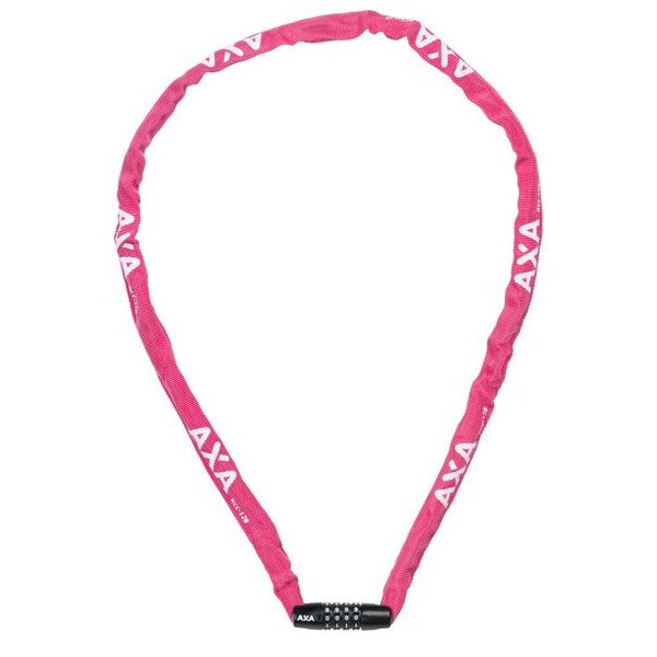 Axa kettingslot rigid rcc code 120x3,5 met polyester hoes - roze