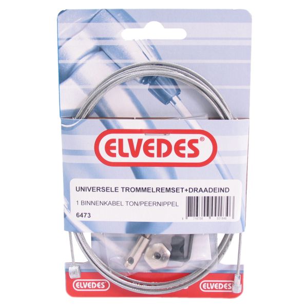 Câble intérieur de frein à tambour Elvedes 2250mm galvanisé avec pièces (sur carte)