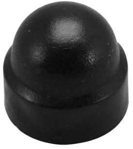 Dak gevel dak gevel afdekkap kunststof voor moer zwart ral9005 m8 | 50 stuks - 6305.50.00801