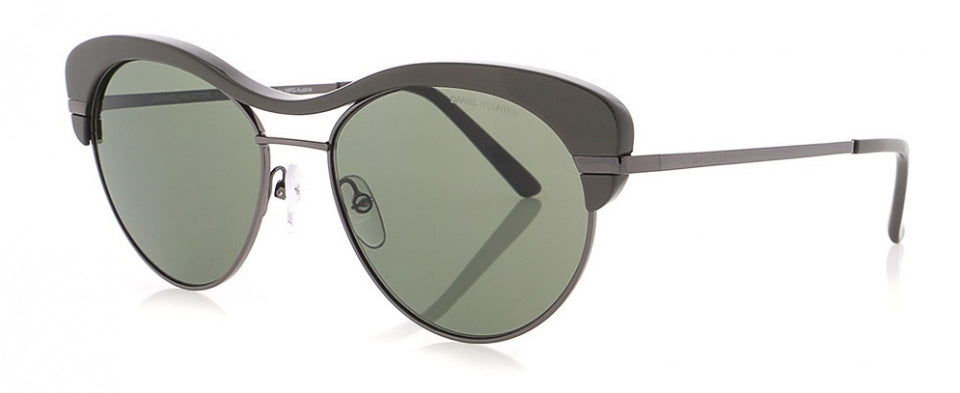 lunettes de soleil DHS252 dames ovales en acier inoxydable cat. 3 vert armée