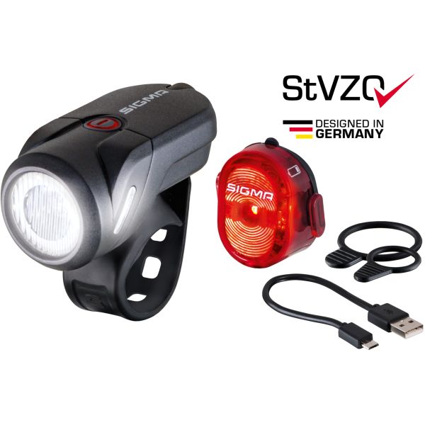 Ensemble d'éclairage Sigma Aura 35 lux + Nugget II USB rechargeable
