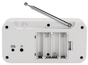 Enzo denver radio dab+ 230v of batterij + dual wekfunctie wit - 8140310