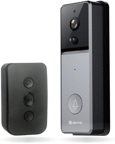 Enzo denver wifi video deurbel draadloos + plugin gong smart wi-fi tuya - 6991000