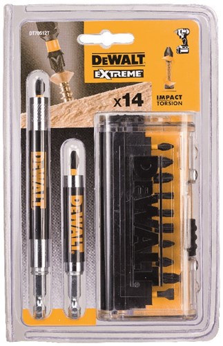 Dewalt accessoires dewalt dt70512t 14 delige impact torsion bitset in cassette