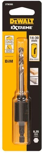 Dewalt accessoires adapter voor gatenzagen | ø14 mm-30 mm | met 6,35 mm centreerboor - dt90365-qz