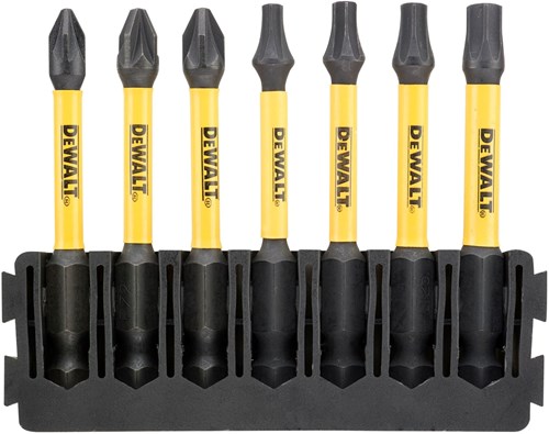 Dewalt accessoires bitset | houder + impact torsion | 57 mm | pz1 x1, pz2 x2, t15 x1, t20 x1, t57 x1, t30 x1 - dt70823-qz
