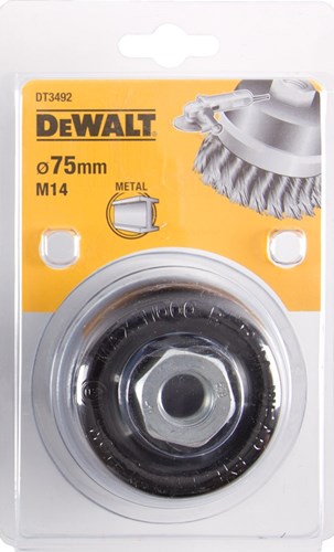 Dewalt accessoires komborstel getordeerd slijper 75x22mm m14 - dt3492-qz