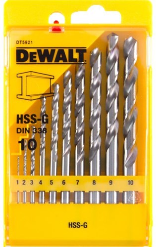 Dewalt accessoires set hss-g 10-dlg. 1-10mm - dt5921-qz