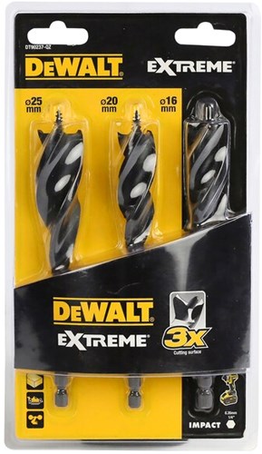 Dewalt accessoires speedborenset | tri flute extreme | 3-delig | 152 mm - dt90237-qz