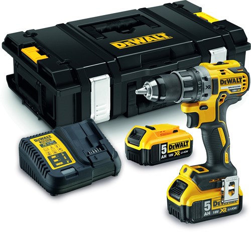 Dewalt dcd791p2-qw | xr accu schroefboormachine 18v in tstak (2x 5.0ah accu + lader) - dcd791p2-qw