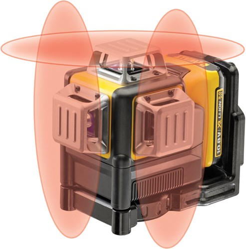 Dewalt dce089d1r zelfnivellerende kruislijnlaser 10.8v - rode laser - dce089d1r-qw