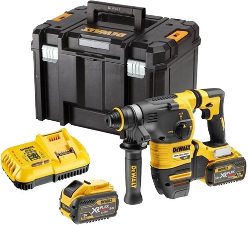 Dewalt dch333x2-qw | xr flexvolt accu sds-plus boorhamer 54v 30mm 3.5j in tstak (2x 9.0ah accu + snellader) - dch333x2-qw