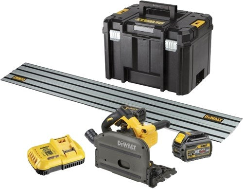 Dewalt dcs520t2r | xr flexvolt accu invalcirkelzaag 54v 165mm + geleiderail in tstak (2x 6.0ah accu + lader) - dcs520t2r-qw