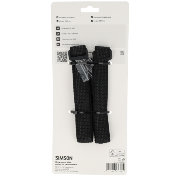 Simson vouwslot fold 120cm | security level 10