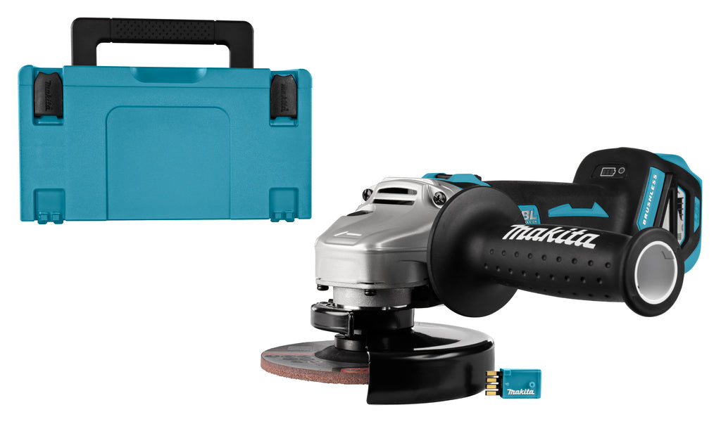 Makita dga512zju 18v haakse slijper 125 mm (aws) | zonder accu's en lader, in mbox met aws zender - dga512zju