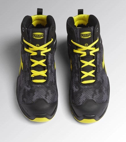 Diadora werkschoen shark stable imp mid s3s 181157 | zwart geel | maat 42 - 8053607617913