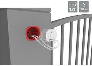 Di-o dio ontvanger poortmodule 230v met potentiaalvrij contact - 6960195