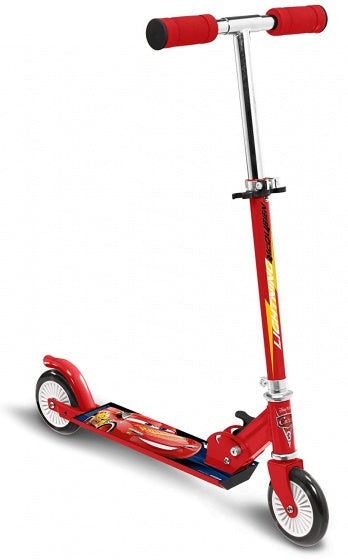 Disney auto's 2-wiel kinderstep opvouwbaar voetrem rood