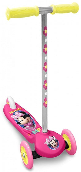 Minnie Mouse 3-wiel kinderstep voetrem meisjes roze zilver