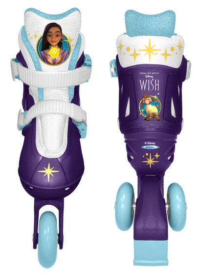 Wish 2 in 1 Tri-Inline Skates Semi-softboot Paars maat 27-30
